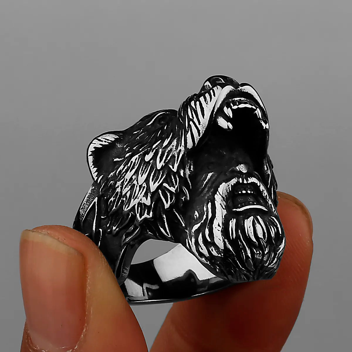 Bague Viking Chasseur de Bête
