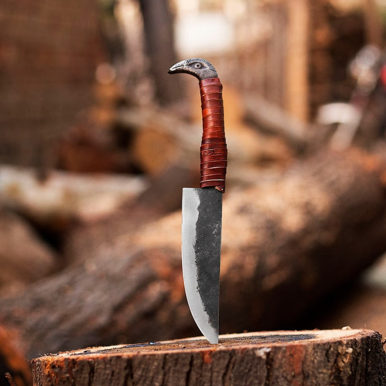 Hache Viking - Hache 2 en 1 faite à la main et couteau à tête Hache Viking - Hache 2 en 1 faite à la main et couteau à tête